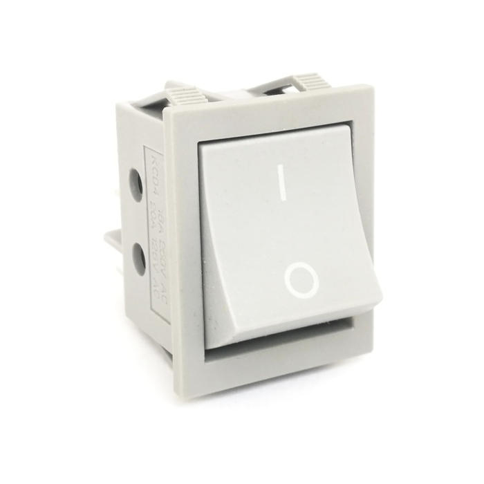 Клавишный выключатель KCD4 16A/250В АС серый (003003017)