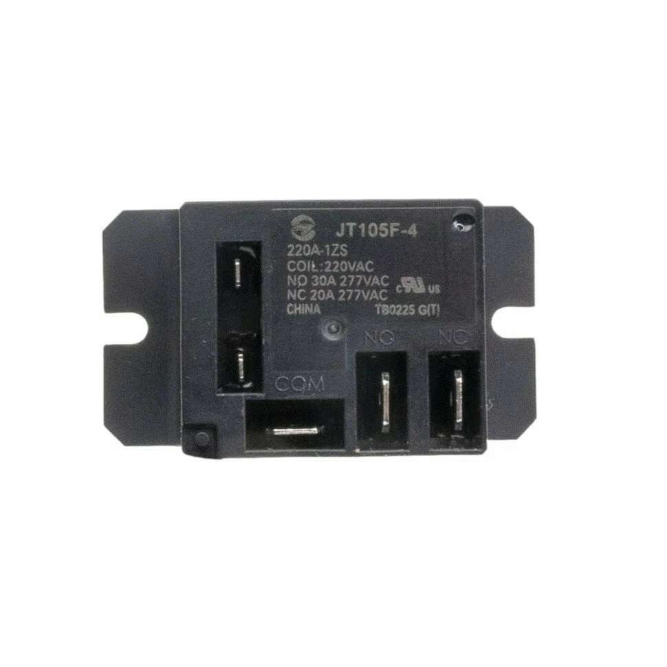 Реле JT105F-4 20A/30А, 1 перекидной контакт, универсальное, 220V (90220) Реле JT105F-4 20A/30А, 1 перекидной контакт, универсальное, 220V (90220)