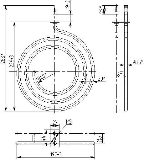 ТЭН 280 B 8,5/3,0 N220 спираль (008009098) ТЭН 280 B 8,5/3,0 N220 спираль (008009098)